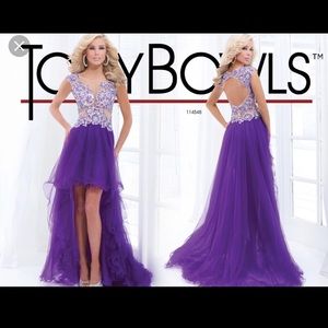 Tony Bowls Purple Prom Dress